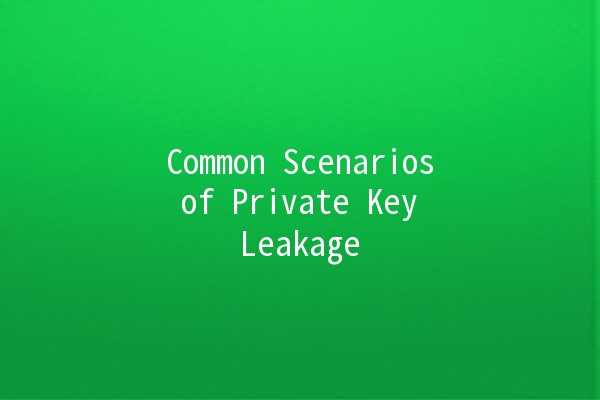 Common Scenarios of Private Key Leakage 🔑💻